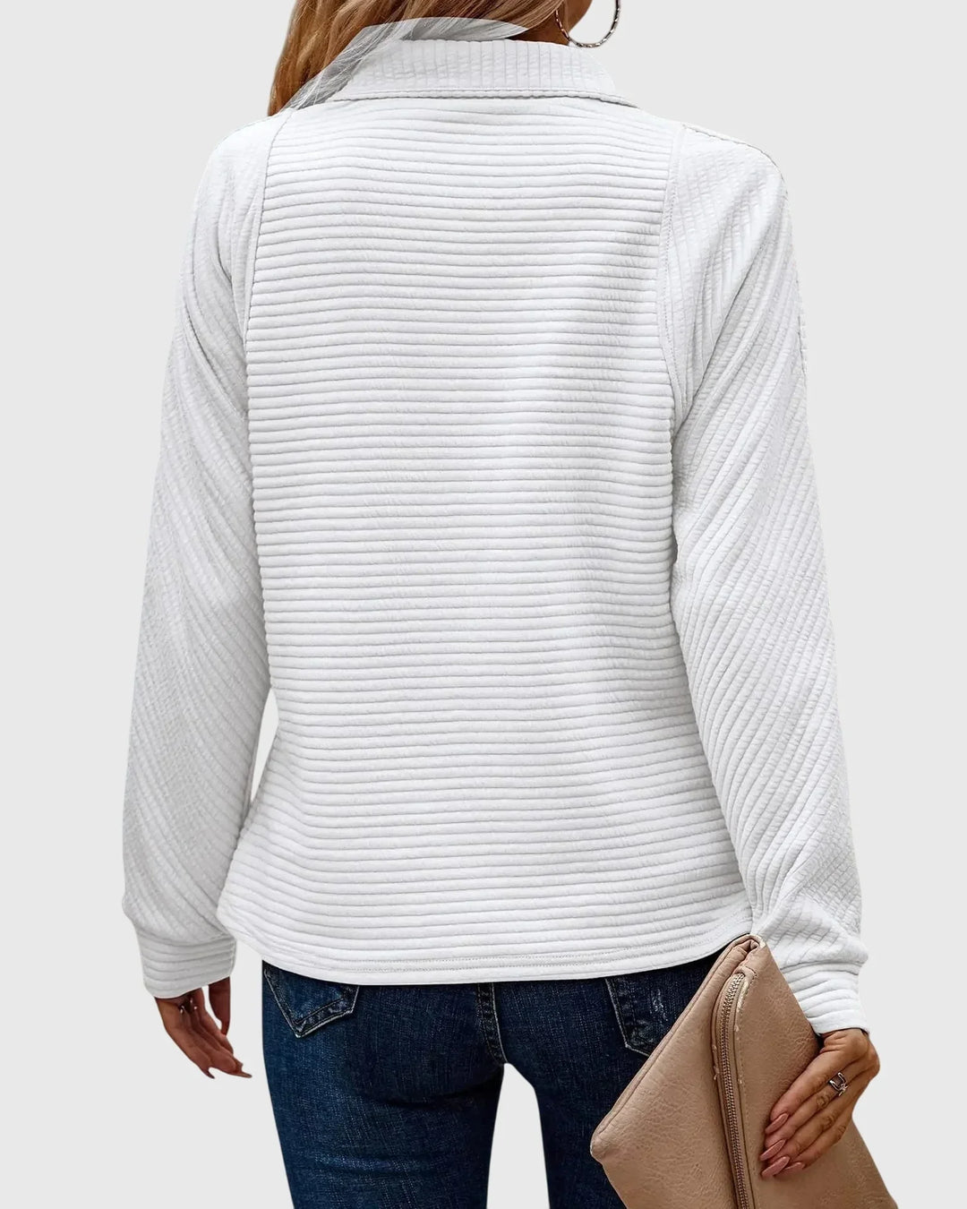 Molly | elegant half-zip sweater