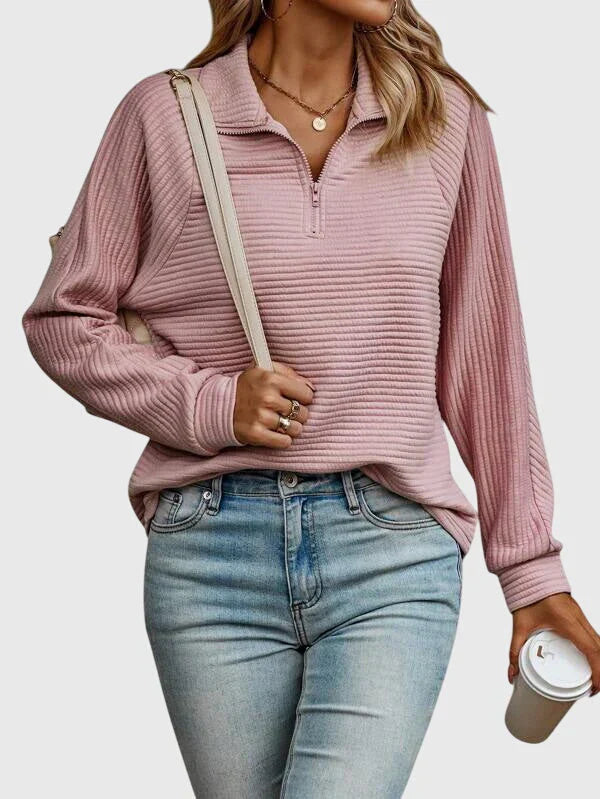 Molly | elegant half-zip sweater
