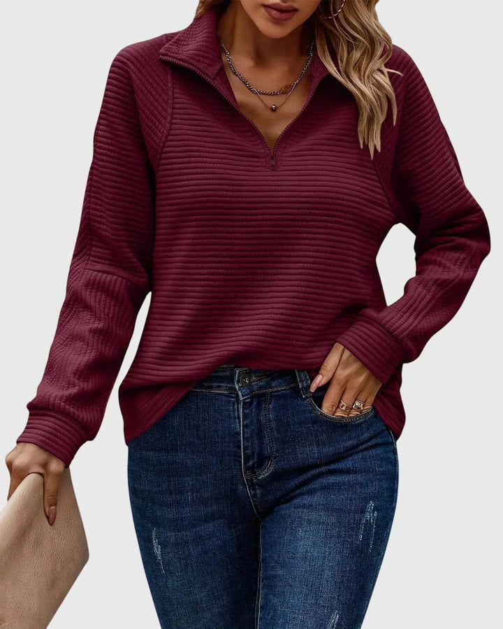 Molly | elegant half-zip sweater